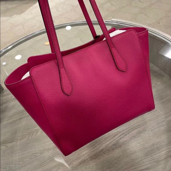 Gucci Swing 354408 Leather Tote Bag Pink - Picture 4 of 10